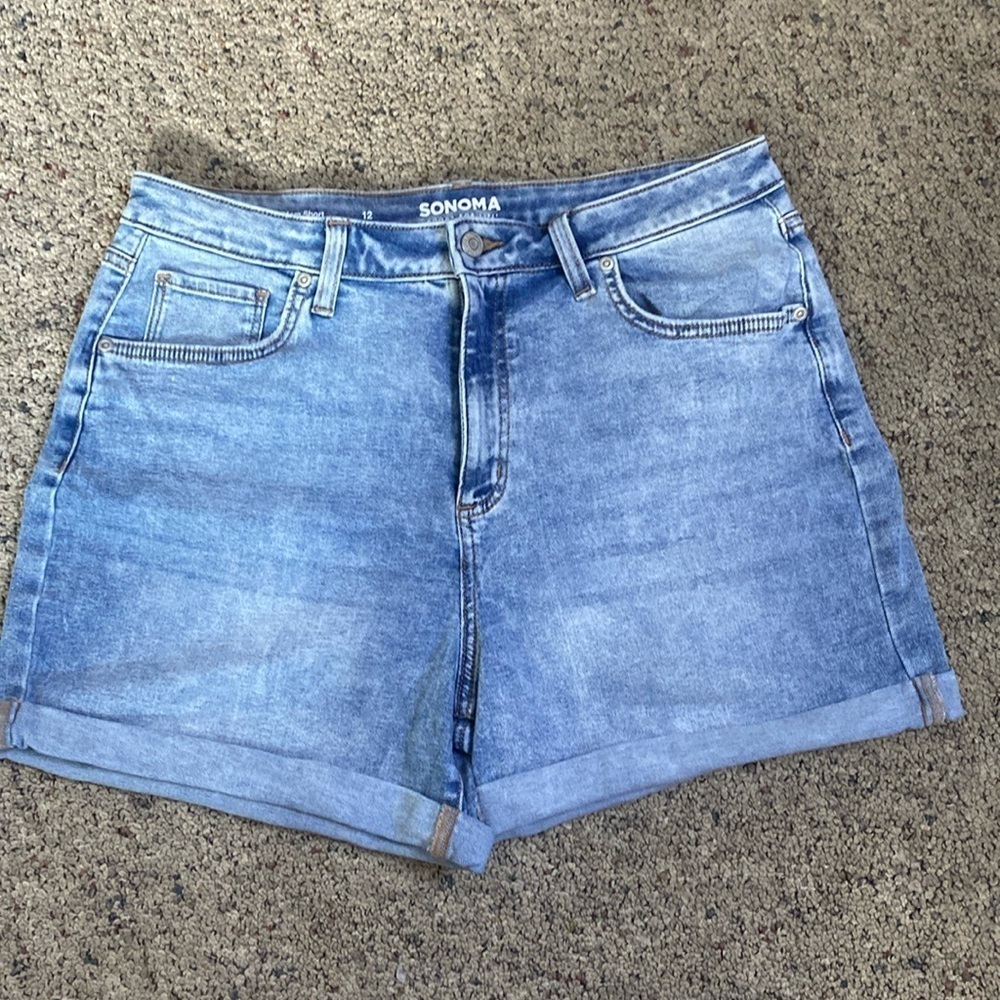 Sonoma Mom Short Jean Shorts Sz 12 4” Inseam 12” Rise NWOT